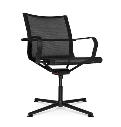 Wagner - D1 Office Besucherstuhl Schwarz m. Gleitern - OFFICE CHAIRS - Mit Armlehne - 123HomeOffice