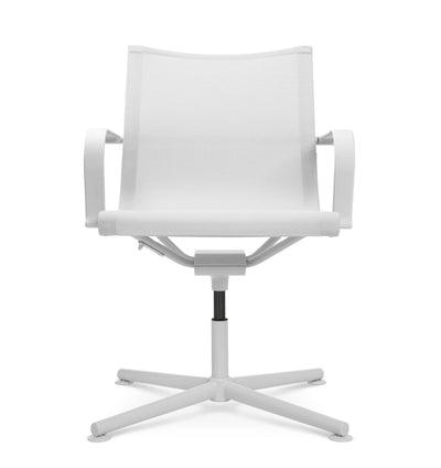 Wagner - D1 Office Besucherstuhl Weiss m. Gleitern - OFFICE CHAIRS - Mit Armlehne - 123HomeOffice